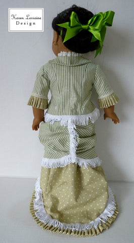 Karen Lorraine Design 18 inch Historical Brighton Underskirt & Overskirt 18" Doll Clothes Pattern Pixie Faire