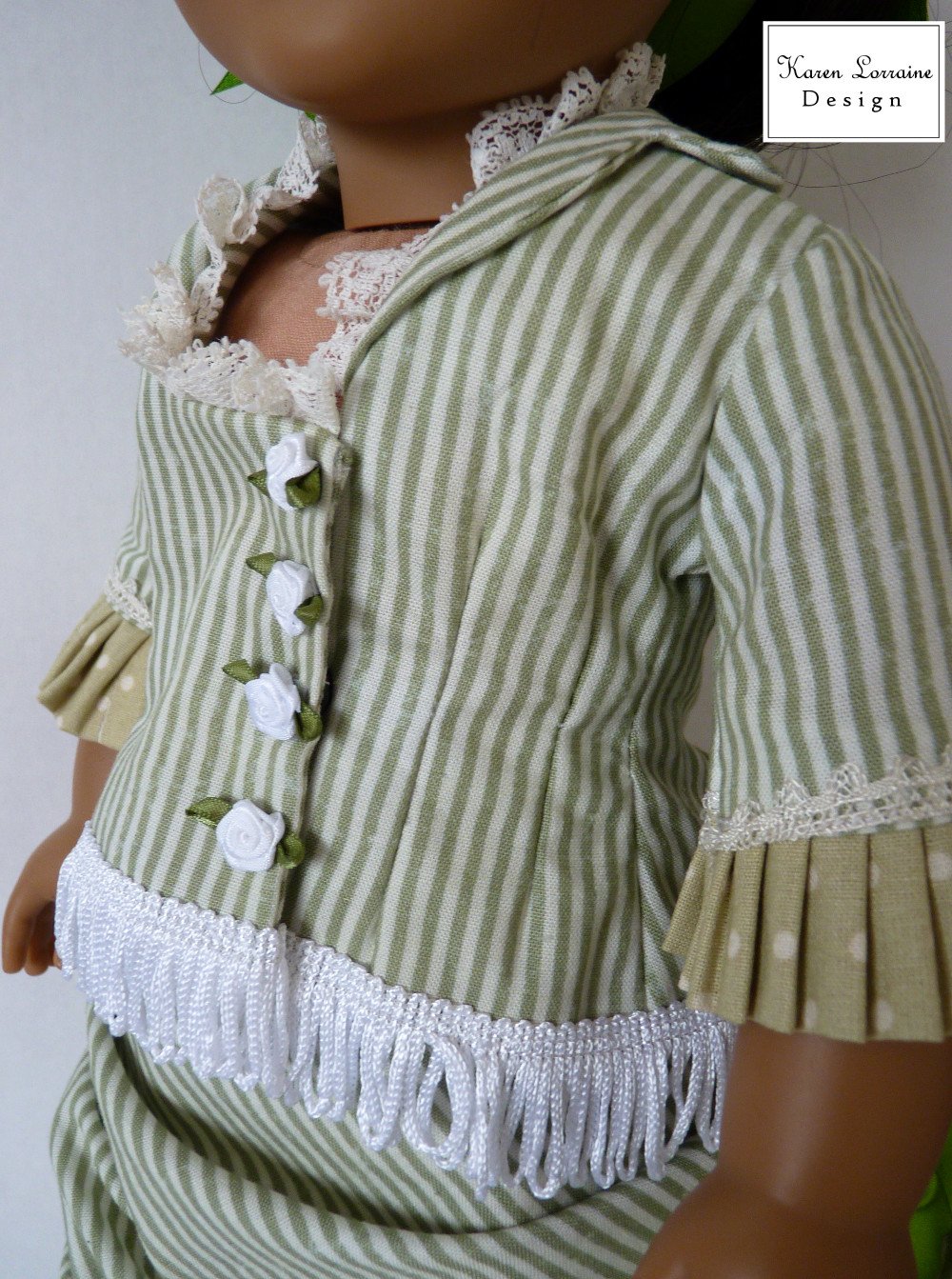 Karen Lorraine Design 18 inch Historical Brighton Bodice 18" Doll Clothes Pattern Pixie Faire