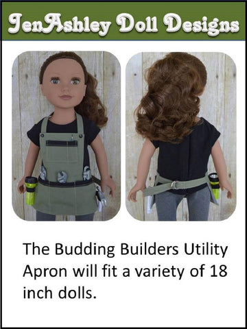 Jen Ashley Doll Designs 18 Inch Modern Budding Builder Utility Apron 18" Doll Clothes Pixie Faire