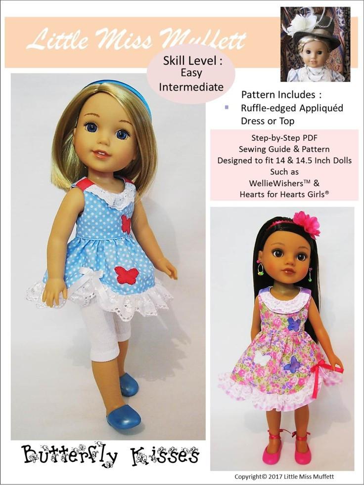 Little Miss Muffett Butterfly Kisses Doll Clothes Pattern 14-14.5 Inch ...