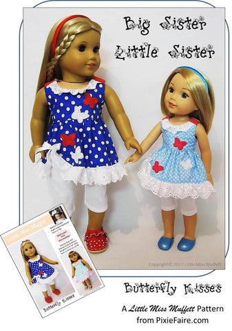 Little Miss Muffett WellieWishers Butterfly Kisses 14-14.5" Doll Clothes Pattern Pixie Faire