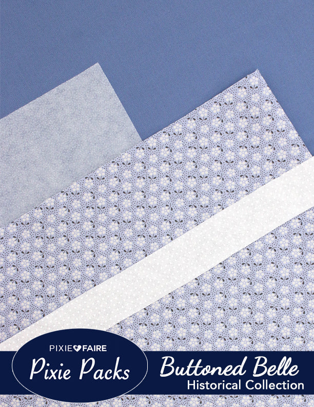 Pixie Faire Pixie Packs Pixie Packs Buttoned Belle Slate Meadow Historical Collection Pixie Faire