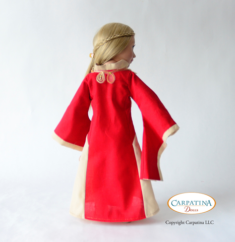 Carpatina Dolls 18 Inch Modern Medieval Fantasy Dress Multi-sized Doll Clothes Pattern for Regular and Slim 18" Dolls Pixie Faire