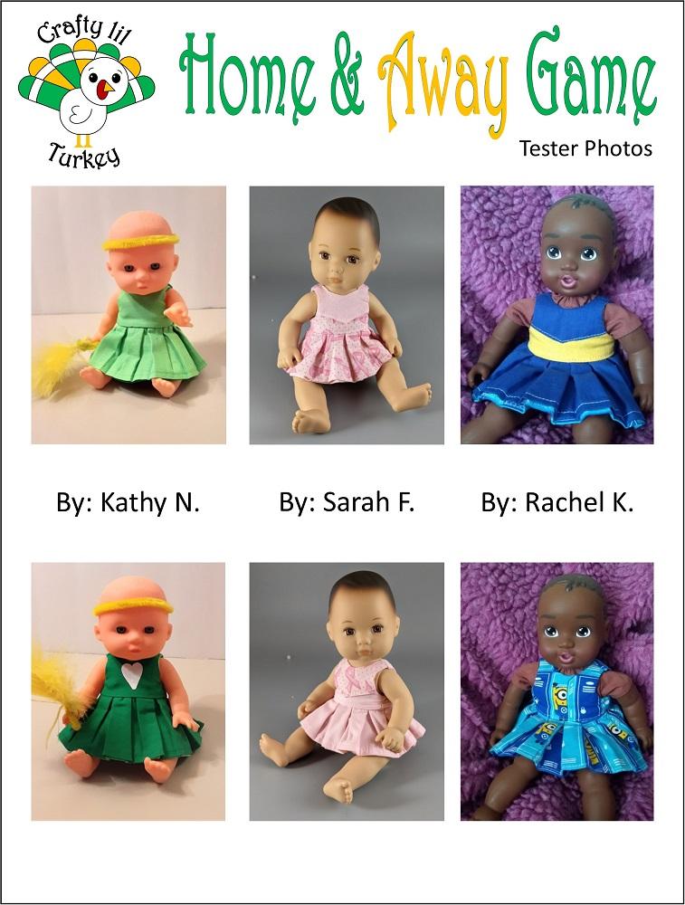 Crafty Lil Turkey 8" Baby Dolls Home & Away Game Pattern for 8" Baby Dolls Pixie Faire