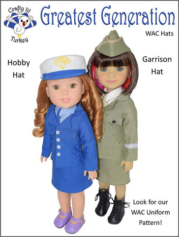 Crafty Lil Turkey WellieWishers Greatest Generation: WAC Hats 14.5" Doll Clothes Pattern Pixie Faire