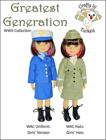 Crafty Lil Turkey Ruby Red Fashion Friends Greatest Generation: WAC Uniform 15" Doll Clothes Pattern For Ruby Red Fashion Friends® Pixie Faire