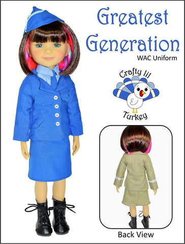 Crafty Lil Turkey Ruby Red Fashion Friends Greatest Generation: WAC Uniform 15" Doll Clothes Pattern For Ruby Red Fashion Friends® Pixie Faire