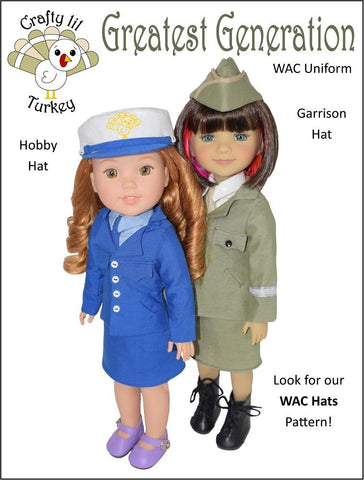 Crafty Lil Turkey Ruby Red Fashion Friends Greatest Generation: WAC Uniform 15" Doll Clothes Pattern For Ruby Red Fashion Friends® Pixie Faire