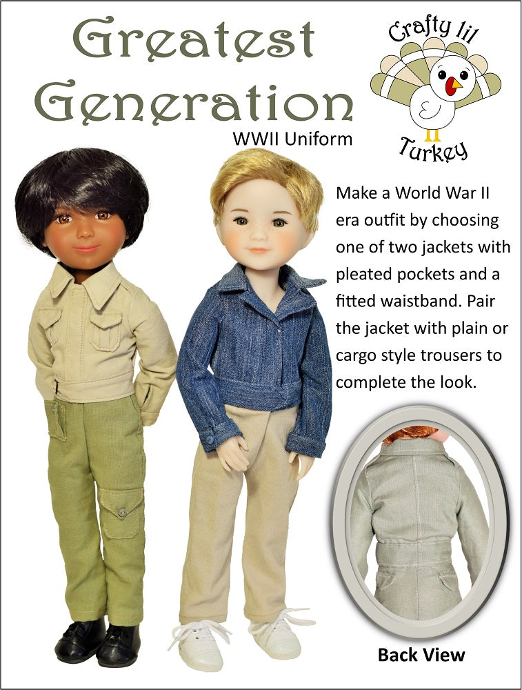 Crafty Lil Turkey Ruby Red Fashion Friends Greatest Generation Pattern for 15" Ruby Red Fashion Friends Dolls Pixie Faire