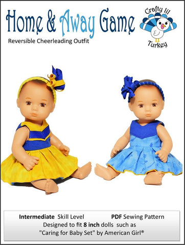 Crafty Lil Turkey 8" Baby Dolls Home & Away Game Pattern for 8" Baby Dolls Pixie Faire