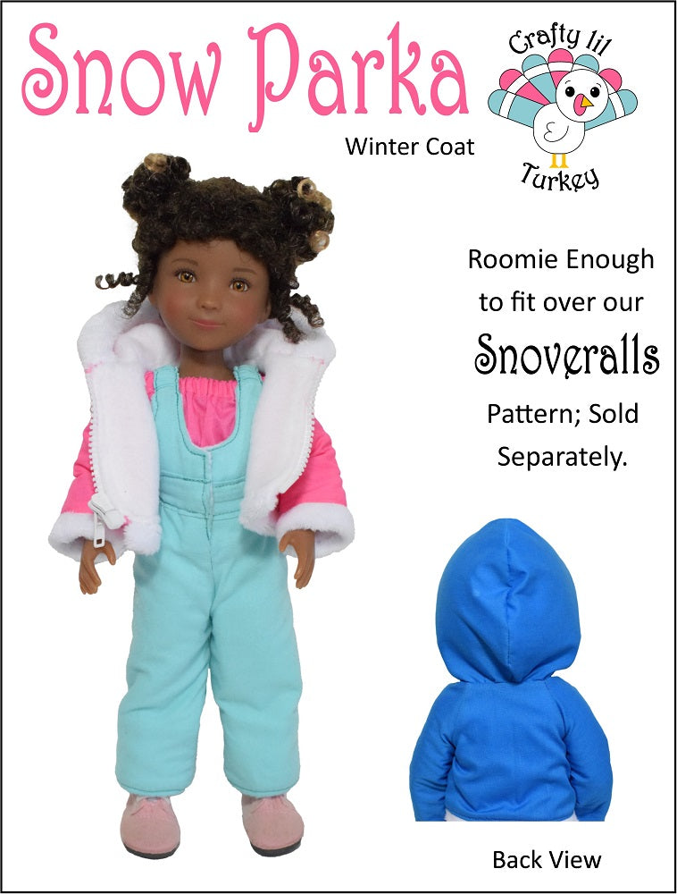 Crafty Lil Turkey Siblies Snow Parka Pattern For 12" Siblies Dolls Pixie Faire