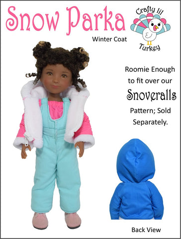 Crafty Lil Turkey Siblies Snow Parka Pattern For 12" Siblies Dolls Pixie Faire