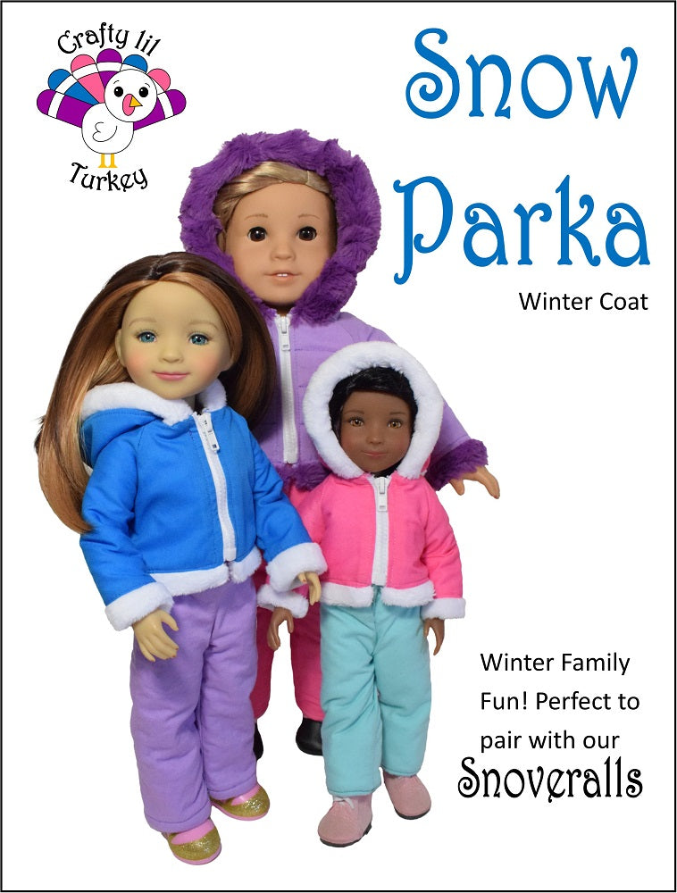Crafty Lil Turkey Siblies Snow Parka Pattern For 12" Siblies Dolls Pixie Faire