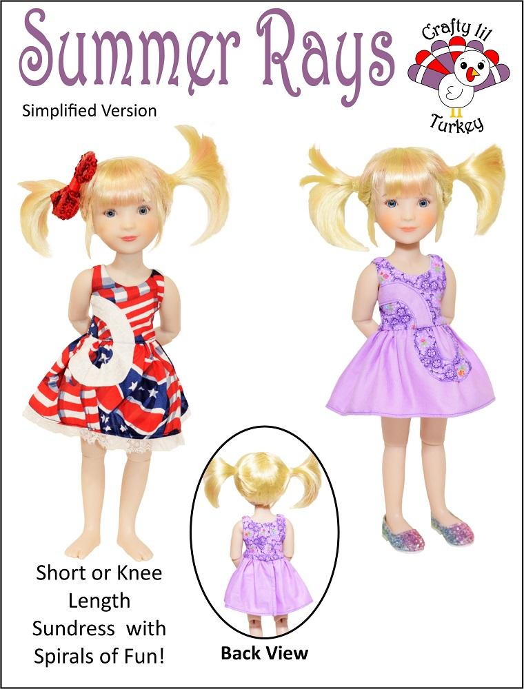 Crafty Lil Turkey Siblies Summer Rays 12" Siblies Doll Clothes Pattern Pixie Faire