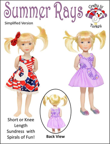Crafty Lil Turkey Siblies Summer Rays 12" Siblies Doll Clothes Pattern Pixie Faire
