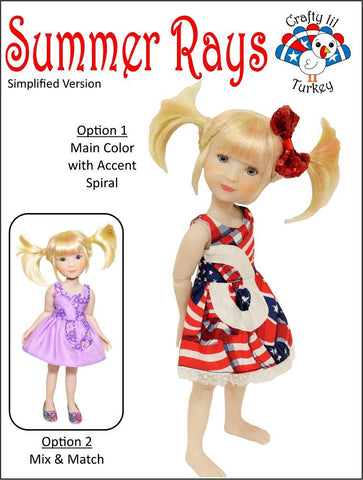 Crafty Lil Turkey Siblies Summer Rays 12" Siblies Doll Clothes Pattern Pixie Faire