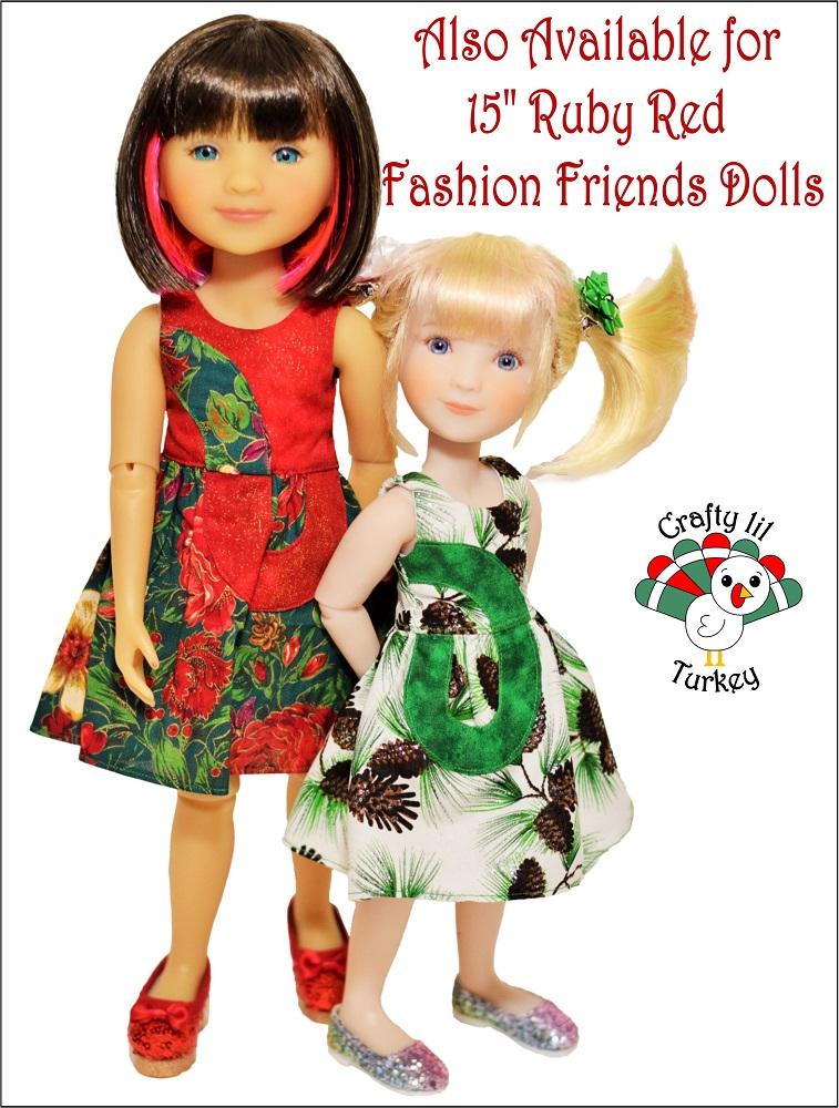 Crafty Lil Turkey Siblies Summer Rays 12" Siblies Doll Clothes Pattern Pixie Faire
