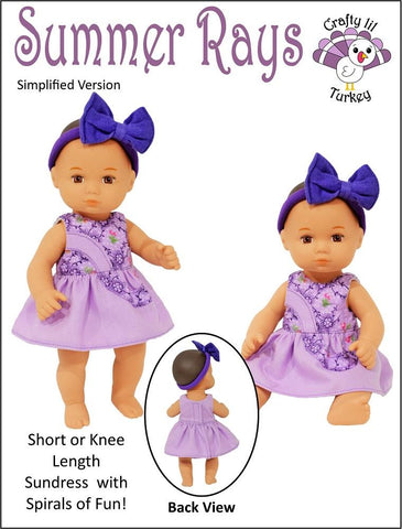 Crafty Lil Turkey 8" Baby Dolls Summer Rays Dress Pattern For 8" Baby Dolls Pixie Faire