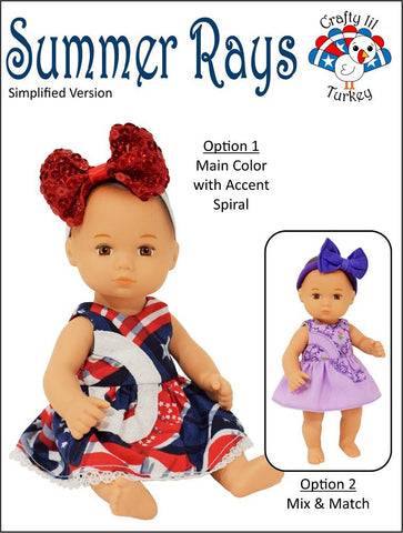 Crafty Lil Turkey 8" Baby Dolls Summer Rays Dress Pattern For 8" Baby Dolls Pixie Faire