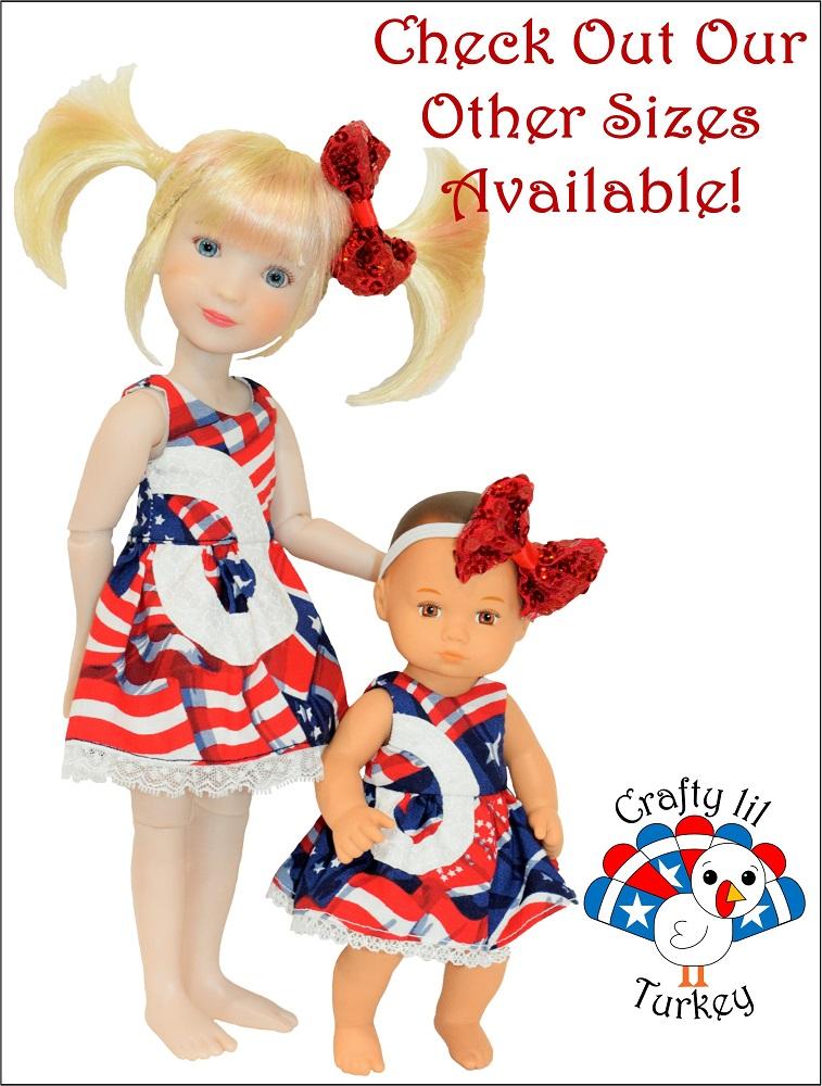 Crafty Lil Turkey 8" Baby Dolls Summer Rays Dress Pattern For 8" Baby Dolls Pixie Faire