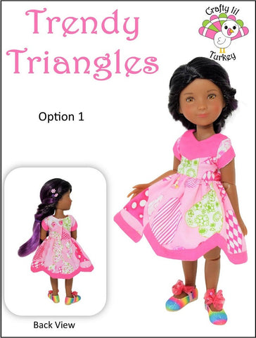 Crafty Lil Turkey Siblies Trendy Triangles: Summer Dress Pattern For 12" Siblies Dolls Pixie Faire