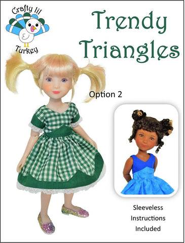 Crafty Lil Turkey Siblies Trendy Triangles: Summer Dress Pattern For 12" Siblies Dolls Pixie Faire