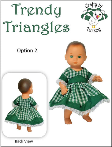 Crafty Lil Turkey 8" Baby Dolls Trendy Triangles: Summer Dress Pattern For 8" Baby Dolls Pixie Faire