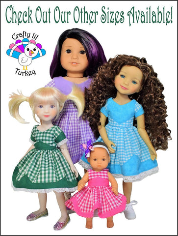 Crafty Lil Turkey 8" Baby Dolls Trendy Triangles: Summer Dress Pattern For 8" Baby Dolls Pixie Faire