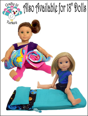 Crafty Lil Turkey WellieWishers Twice As Snug Reversible Sleeping Bag 14-15" Doll Accessory Pattern Pixie Faire