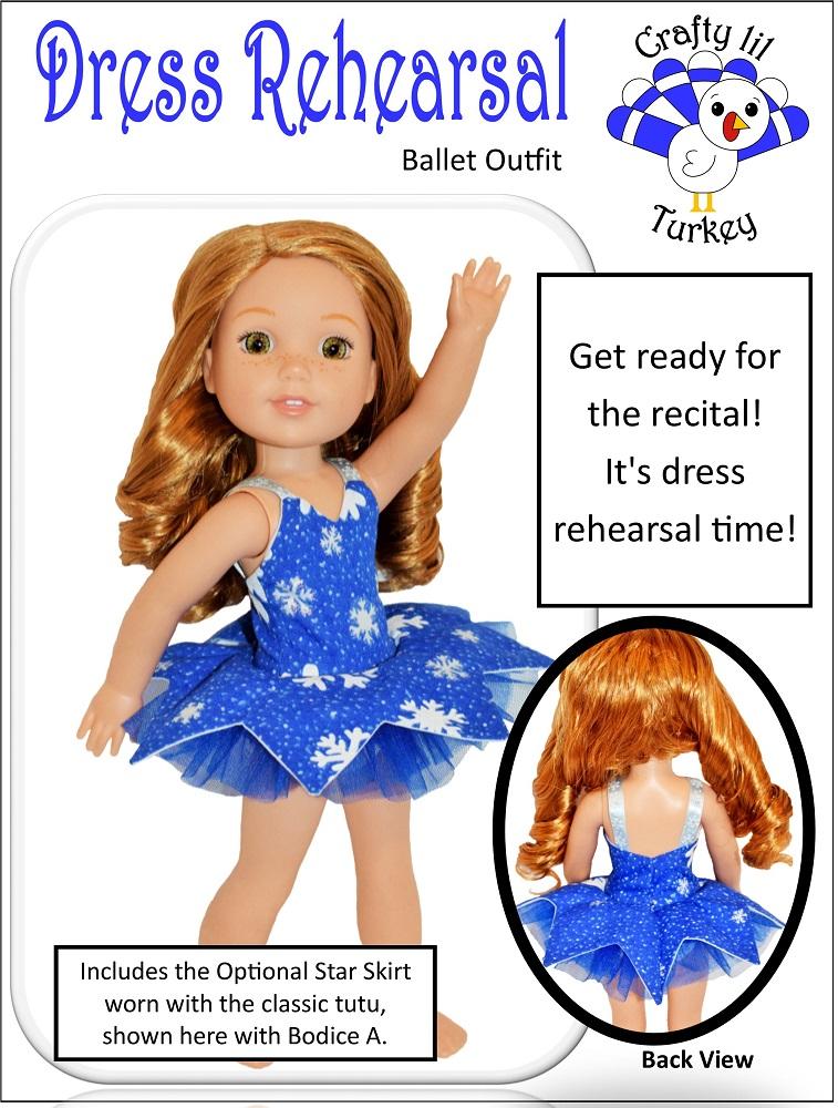 Crafty Lil Turkey WellieWishers Dress Rehearsal 14.5" Doll Clothes Pattern Pixie Faire