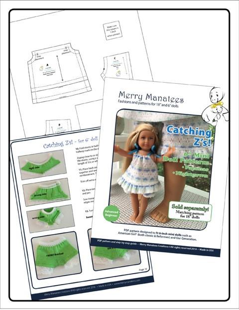 Merry Manatees Mini Catching Z's for Mini Dolls Pixie Faire