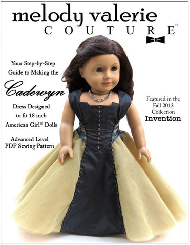 Melody Valerie Couture 18 Inch Modern Cadewyn Dress 18 Inch Doll Clothes Pattern Pixie Faire