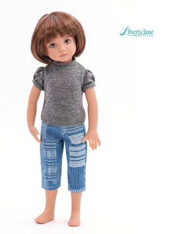 Liberty Jane Little Darling Jeans Bundle Doll Clothes Pattern For Little Darling Dolls Pixie Faire