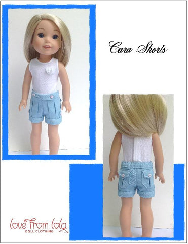 Love From Lola WellieWishers Cara Shorts 14.5" Doll Clothes Pattern Pixie Faire