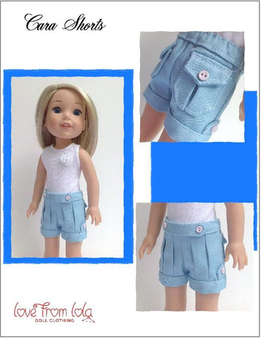 Love From Lola WellieWishers Cara Shorts 14.5" Doll Clothes Pattern Pixie Faire