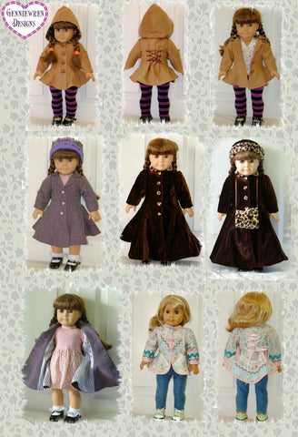 Genniewren 18 Inch Modern Carla Coat 18" Doll Clothes Pixie Faire