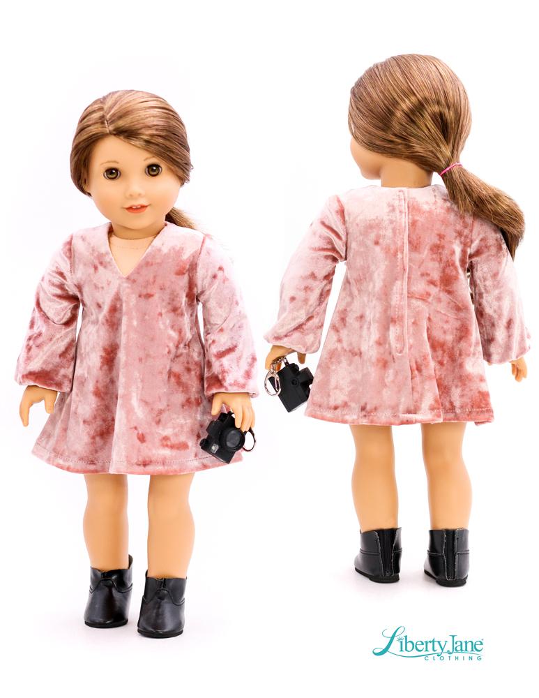 Liberty Jane 18 Inch Modern Carnaby St. Dress 18” Doll Clothes Pattern Pixie Faire