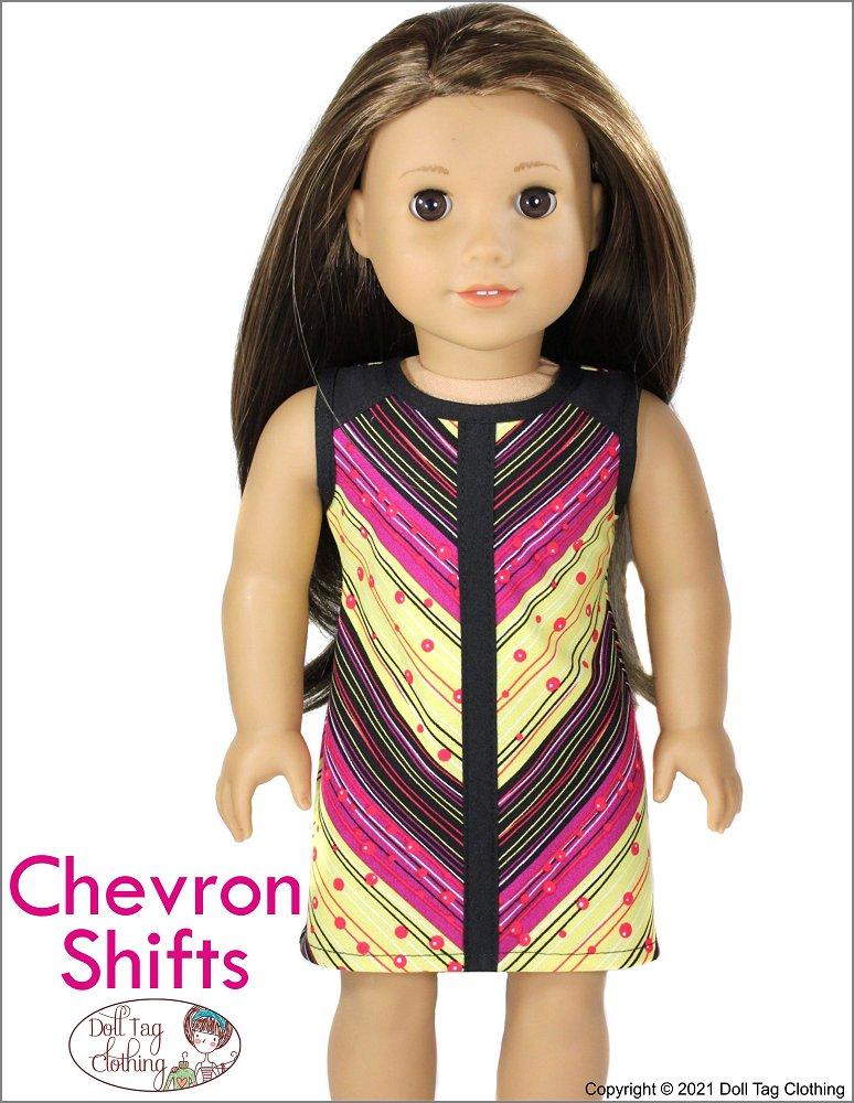 Doll Tag Clothing 18 Inch Modern Chevron Shifts 18" Doll Clothes Pixie Faire