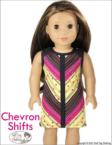 Doll Tag Clothing 18 Inch Modern Chevron Shifts 18" Doll Clothes Pixie Faire