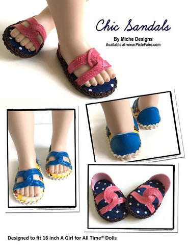 Miche Designs A Girl For All Time Chic Sandals for AGAT Dolls Pixie Faire