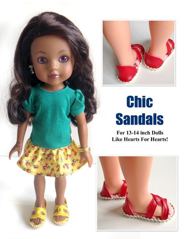 Miche Designs H4H/Les Cheries Chic Sandals for Les Cheries and Hearts for Hearts Dolls Pixie Faire