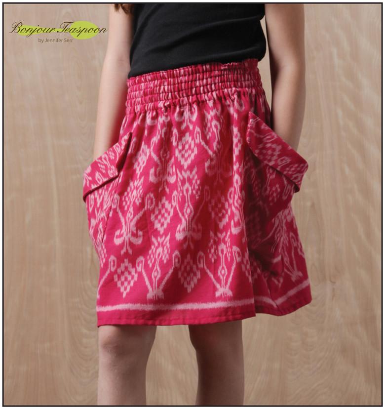 Bonjour Teaspoon Girls Chloe Skirt Pattern for Girls Pixie Faire