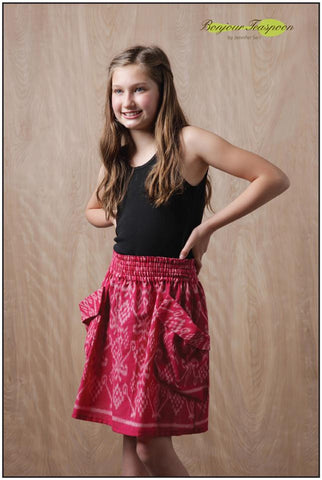 Bonjour Teaspoon Girls Chloe Skirt Pattern for Girls Pixie Faire