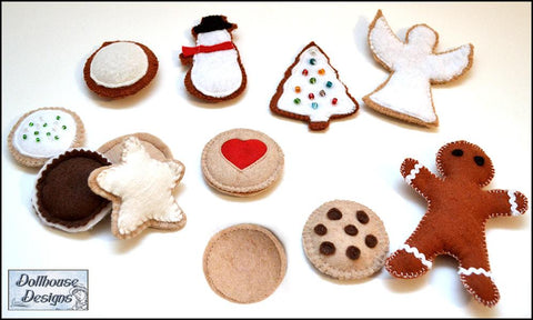 Dollhouse Designs 18 Inch Modern Christmas Cookies 18" Doll Accessory Pattern Pixie Faire