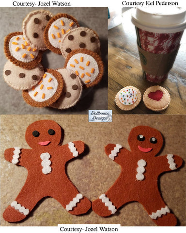 Dollhouse Designs 18 Inch Modern Christmas Cookies 18" Doll Accessory Pattern Pixie Faire
