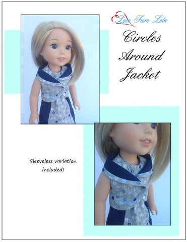 Love From Lola WellieWishers Circles Around Jacket 14.5" Doll Clothes Pattern Pixie Faire