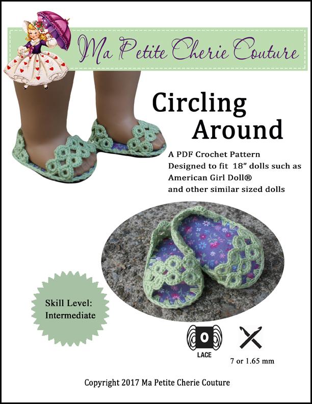 Mon Petite Cherie Couture Crochet Circling Around 18" Doll Crochet Pattern Pixie Faire