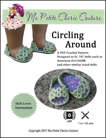 Mon Petite Cherie Couture Crochet Circling Around 18" Doll Crochet Pattern Pixie Faire