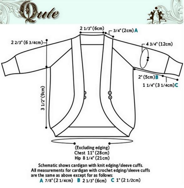 Qute Knitting Clara Cardigan Crochet and Knitting Pattern Pixie Faire