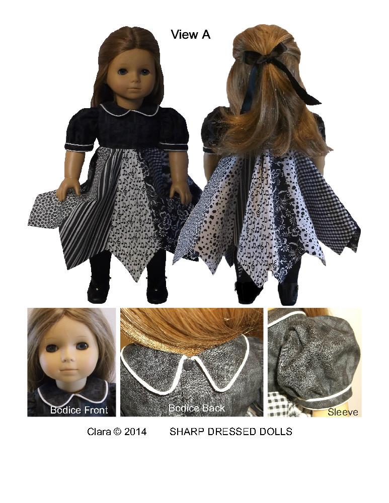 Sharp Dressed Dolls 18 Inch Modern Clara Dress 18" Doll Clothes Pixie Faire